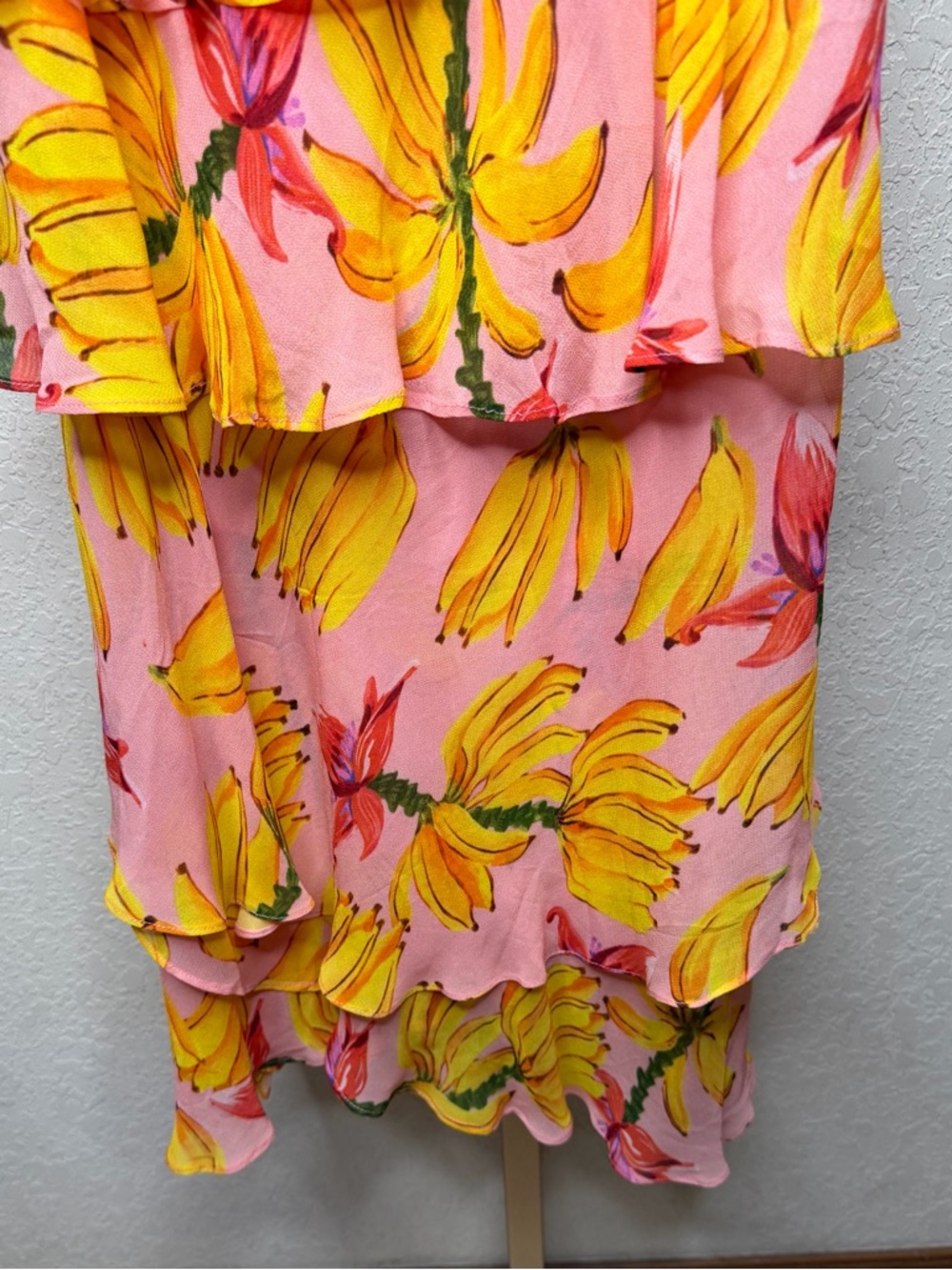 FARM Rio Banana Taste Irregular Tiered Midi Dress XS NWT - Picture 7 of 12